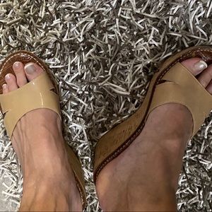 Sam Edelman Reid Patent Beige Sandal 9